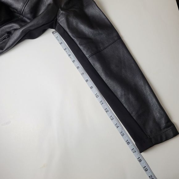 Frank Lyman Faux Leather Open Front Jacket Black 10 - Picture 10 of 12